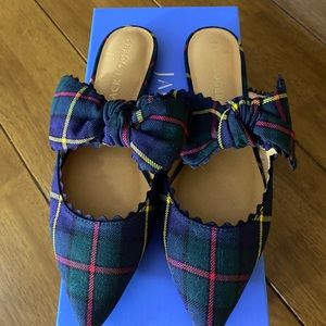 Jack Rogers pointed toe plaid flats